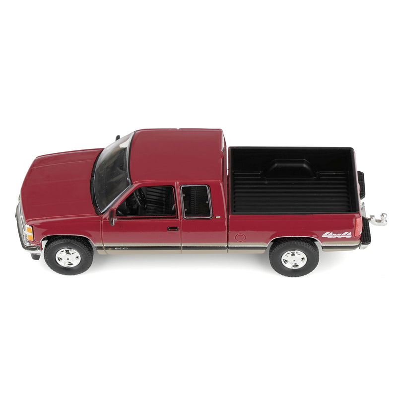 1/64 1998 Chevrolet Silverado 1500 Extended Cab Pickup Truck, Dark Toreador Red & Tan, Outback Toys Exclusive