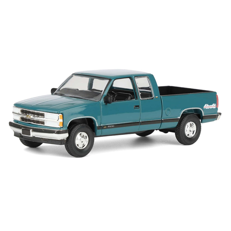 1/64 1998 Chevrolet Silverado 1500 Extended Cab Pickup Truck, Emerald Green, Outback Toys Exclusive