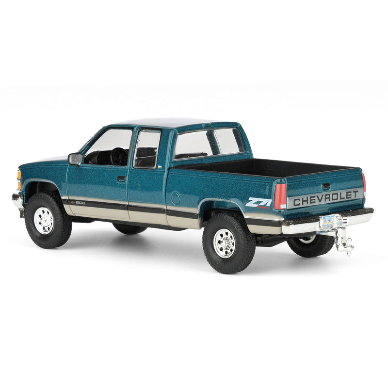 1/64 Lifted 1998 Chevrolet Silverado 1500 Extended Cab Pickup Truck, Emerald Green & Tan, Outback Toys Exclusive
