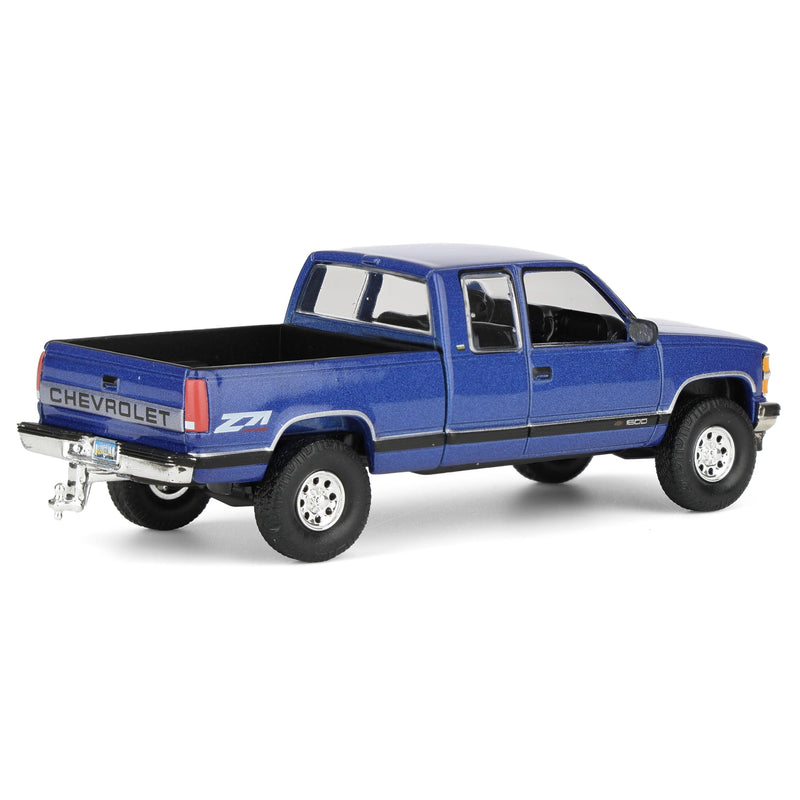 1/64 Lifted 1998 Chevrolet Silverado 1500 Extended Cab Pickup Truck, Indigo Blue, Outback Toys Exclusive