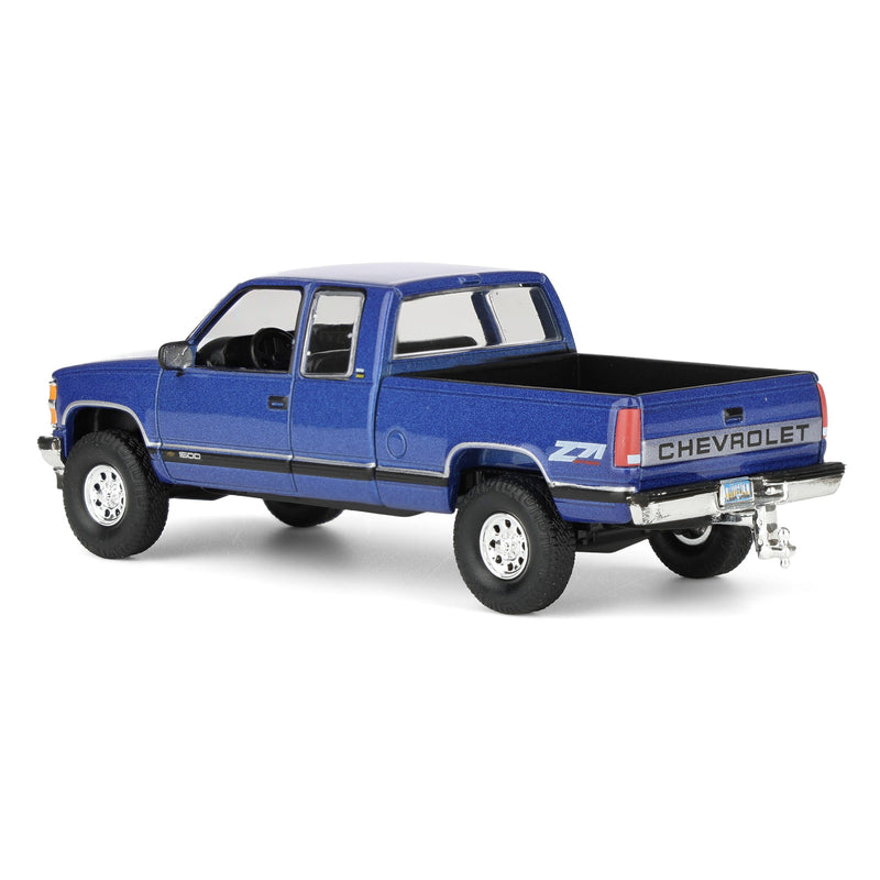 1/64 Lifted 1998 Chevrolet Silverado 1500 Extended Cab Pickup Truck, Indigo Blue, Outback Toys Exclusive
