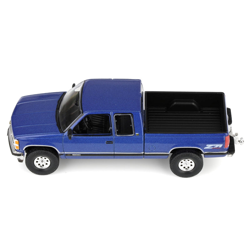 1/64 Lifted 1998 Chevrolet Silverado 1500 Extended Cab Pickup Truck, Indigo Blue, Outback Toys Exclusive