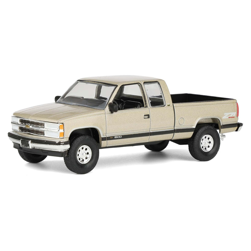 1/64 Lifted 1998 Chevrolet Silverado 1500 Extended Cab Pickup Truck, Light Sandrift, Outback Toys Exclusive