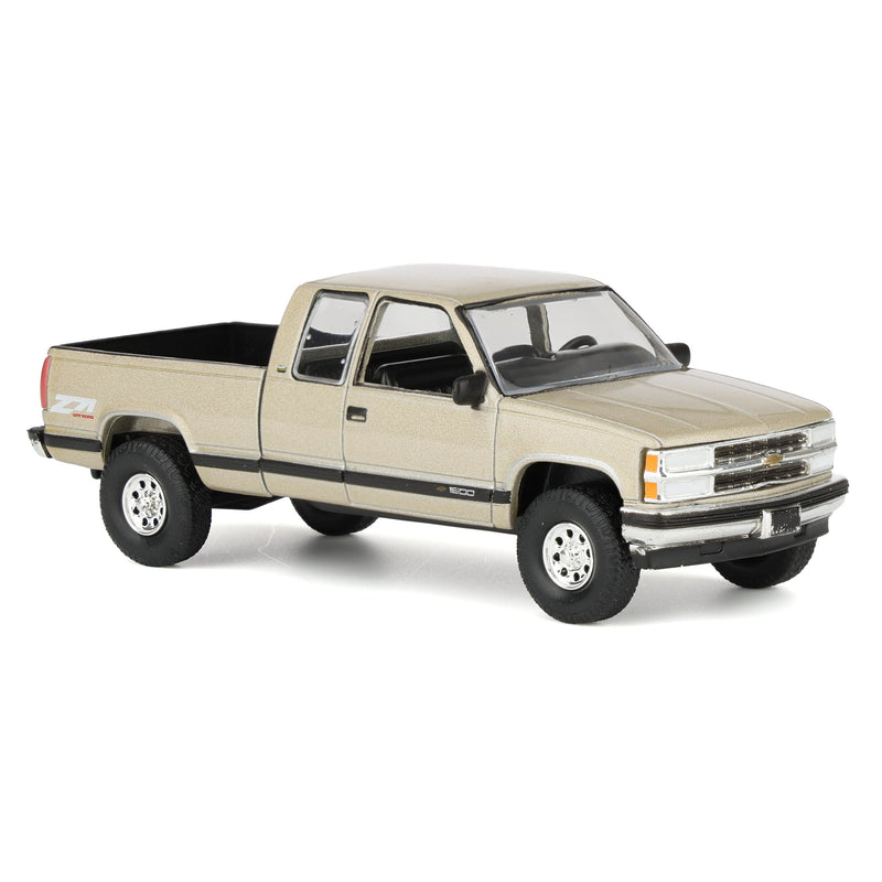 1/64 Lifted 1998 Chevrolet Silverado 1500 Extended Cab Pickup Truck, Light Sandrift, Outback Toys Exclusive