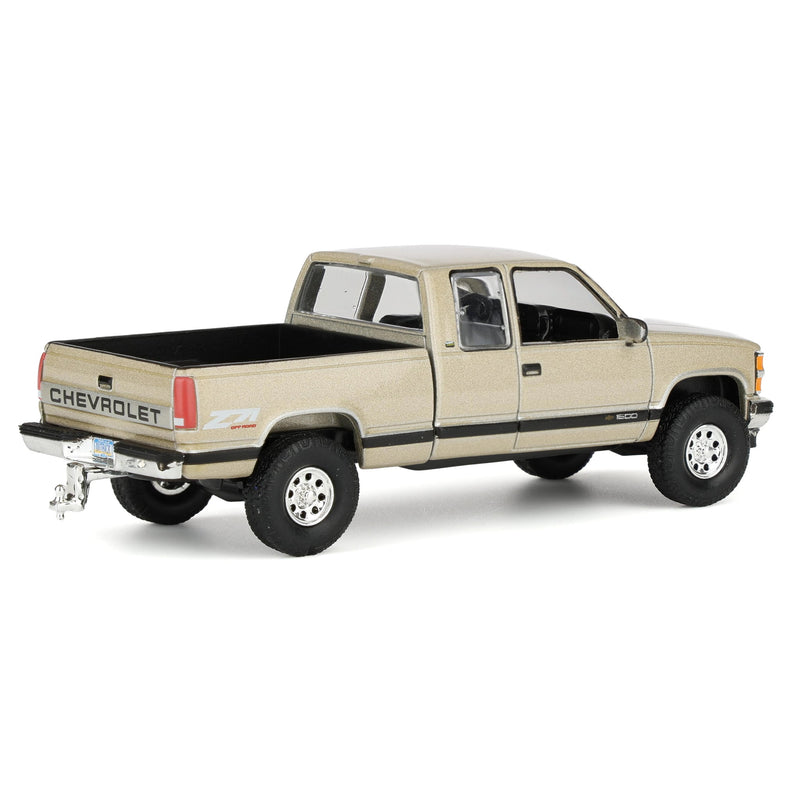1/64 Lifted 1998 Chevrolet Silverado 1500 Extended Cab Pickup Truck, Light Sandrift, Outback Toys Exclusive