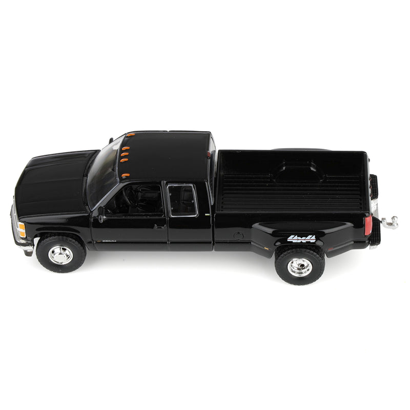 1/64 1998 Chevrolet Silverado 3500 Extended Cab Dually Pickup Truck, Black, Outback Toys Exclusive