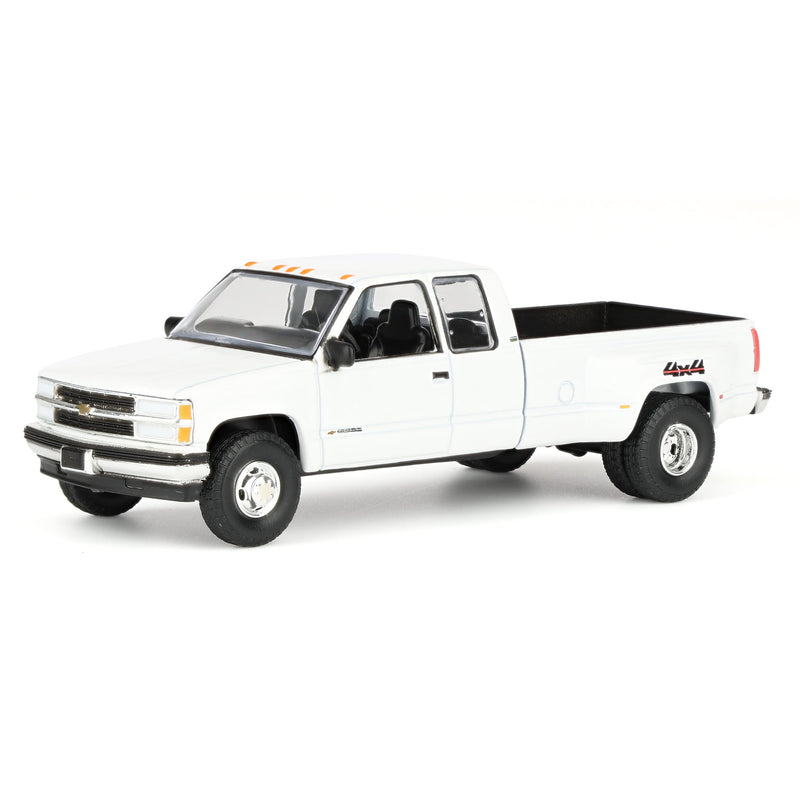 1/64 1998 Chevrolet Silverado 3500 Extended Cab Dually Pickup Truck, Olympic White, Outback Toys Exclusive