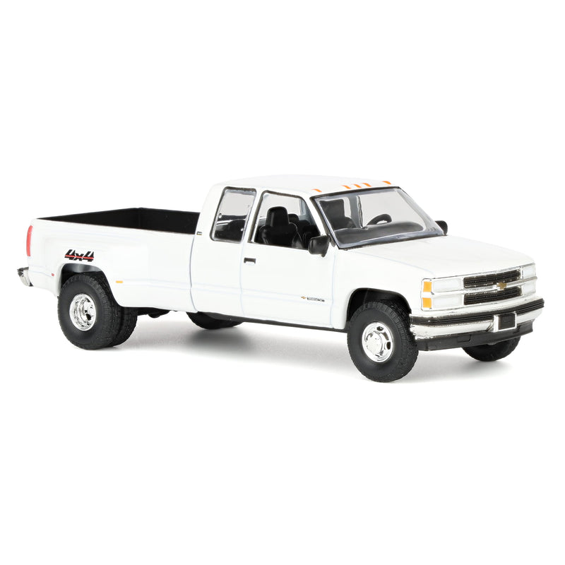 1/64 1998 Chevrolet Silverado 3500 Extended Cab Dually Pickup Truck, Olympic White, Outback Toys Exclusive