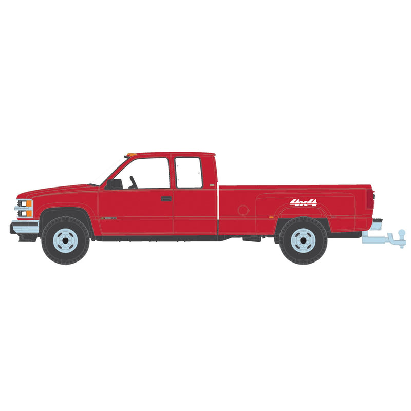 1/64 1998 Chevrolet Silverado 3500 Extended Cab Dually, Victory Red, Outback Toys Exclusive