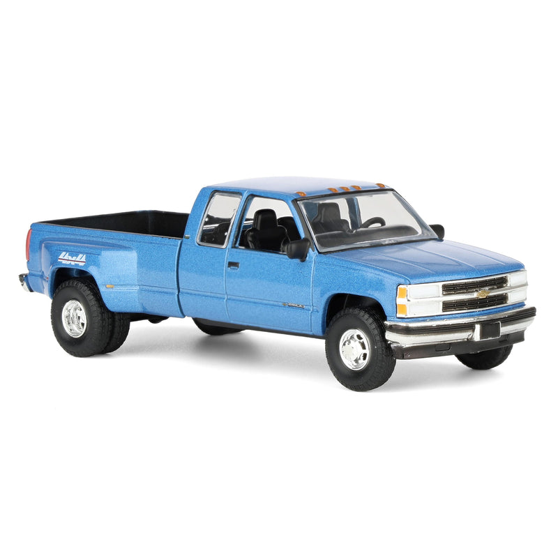 1/64 1998 Chevrolet Silverado 3500 Extended Cab Dually Pickup Truck, Light Stellar Blue, Outback Toys Exclusive