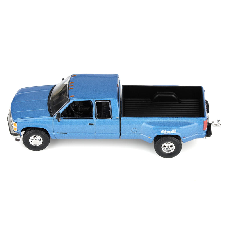 1/64 1998 Chevrolet Silverado 3500 Extended Cab Dually Pickup Truck, Light Stellar Blue, Outback Toys Exclusive