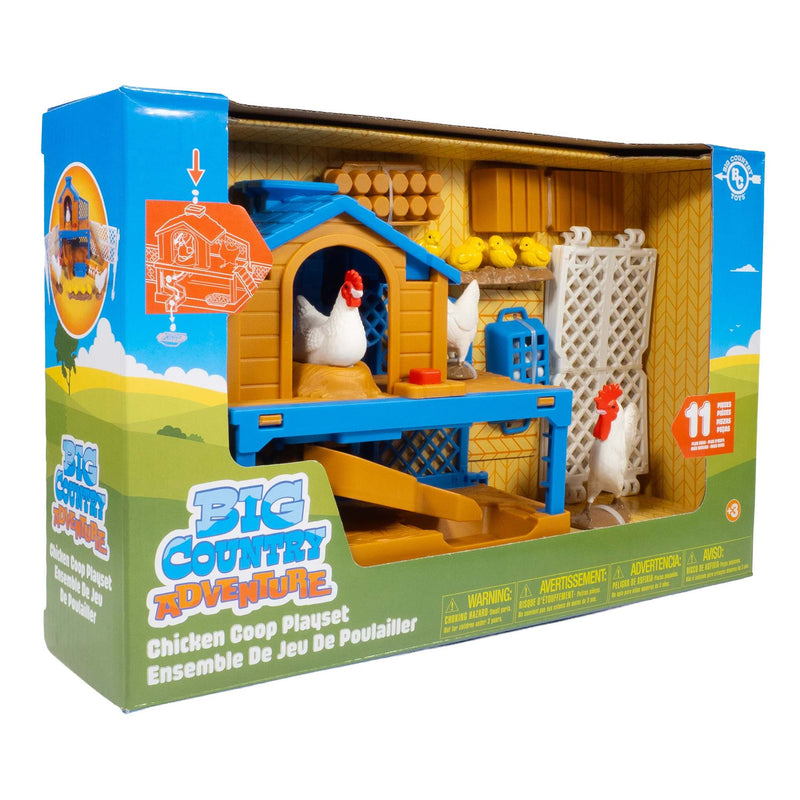 11-Piece Chicken Coop Playset with Accessories by Big Country Toys