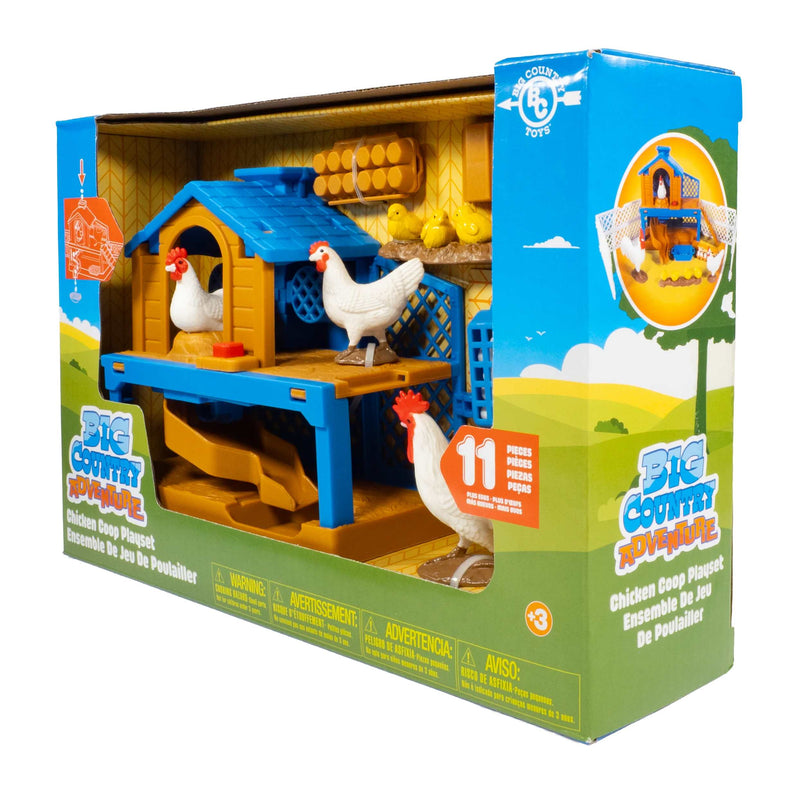 11-Piece Chicken Coop Playset with Accessories by Big Country Toys
