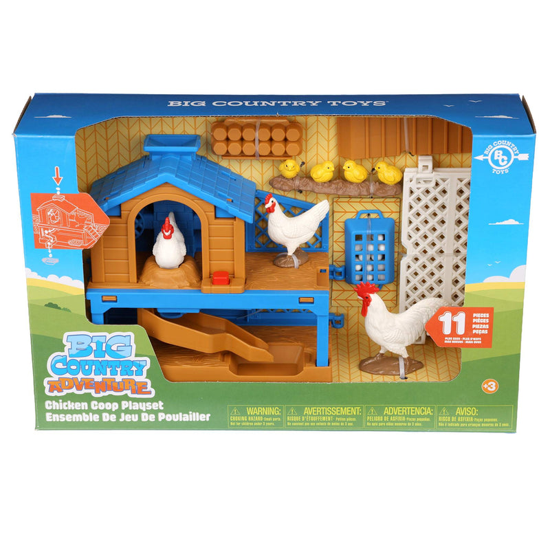 11-Piece Chicken Coop Playset with Accessories by Big Country Toys