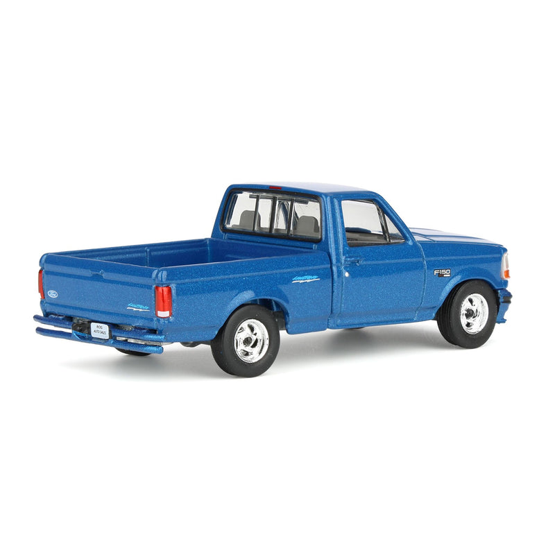 1/64 1995 Ford F-150 Lightning Pickup Truck, Sonic Blue, Rick's Auto Sales Series 2 by GreenLight Collectibles
