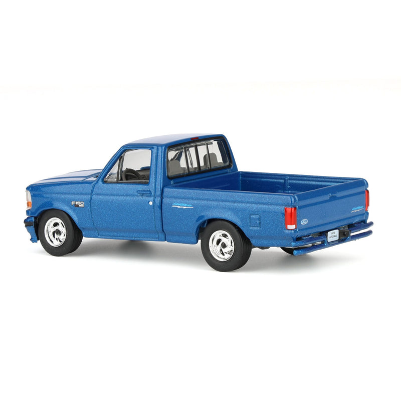 1/64 1995 Ford F-150 Lightning Pickup Truck, Sonic Blue, Rick's Auto Sales Series 2 by GreenLight Collectibles