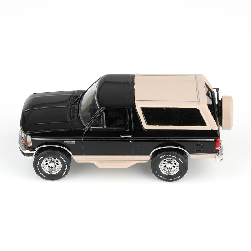 1/64 1995 Ford Bronco, Black with Tan Roof, Rick's Auto Sales Series 2 by GreenLight Collectibles