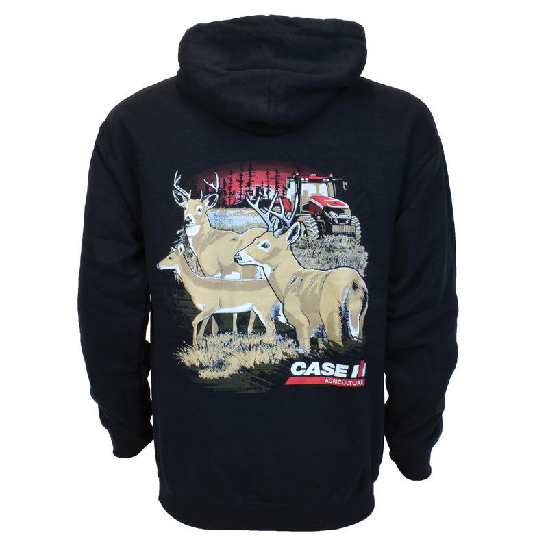 Case IH Magnum in Field Black Hooded Sweatshirt