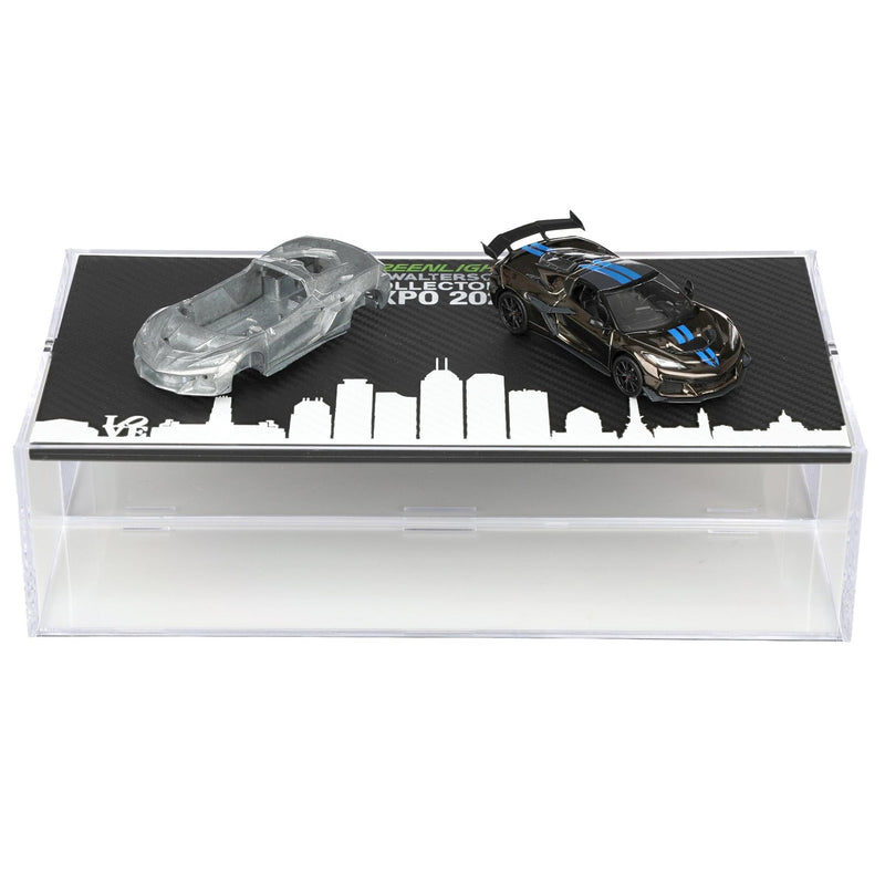 Charcoal Chrome Chase Unit ~ 1/64 2025 Chevrolet Corvette C8 ZR1 Raw Casting Dual Pack, 2025 GreenLight Waltersons Product Expo Dinner Exclusive