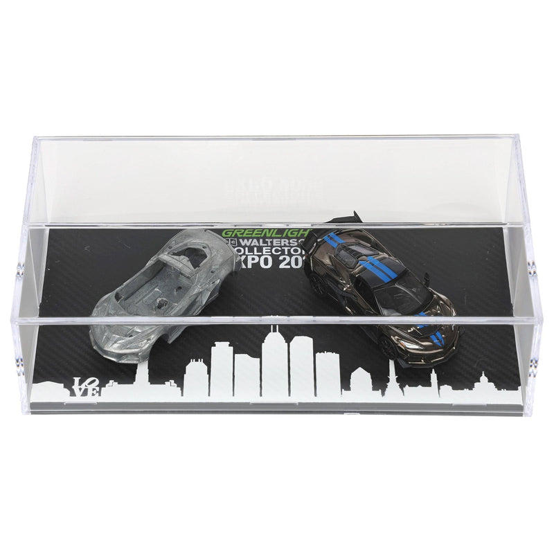 Charcoal Chrome Chase Unit ~ 1/64 2025 Chevrolet Corvette C8 ZR1 Raw Casting Dual Pack, 2025 GreenLight Waltersons Product Expo Dinner Exclusive