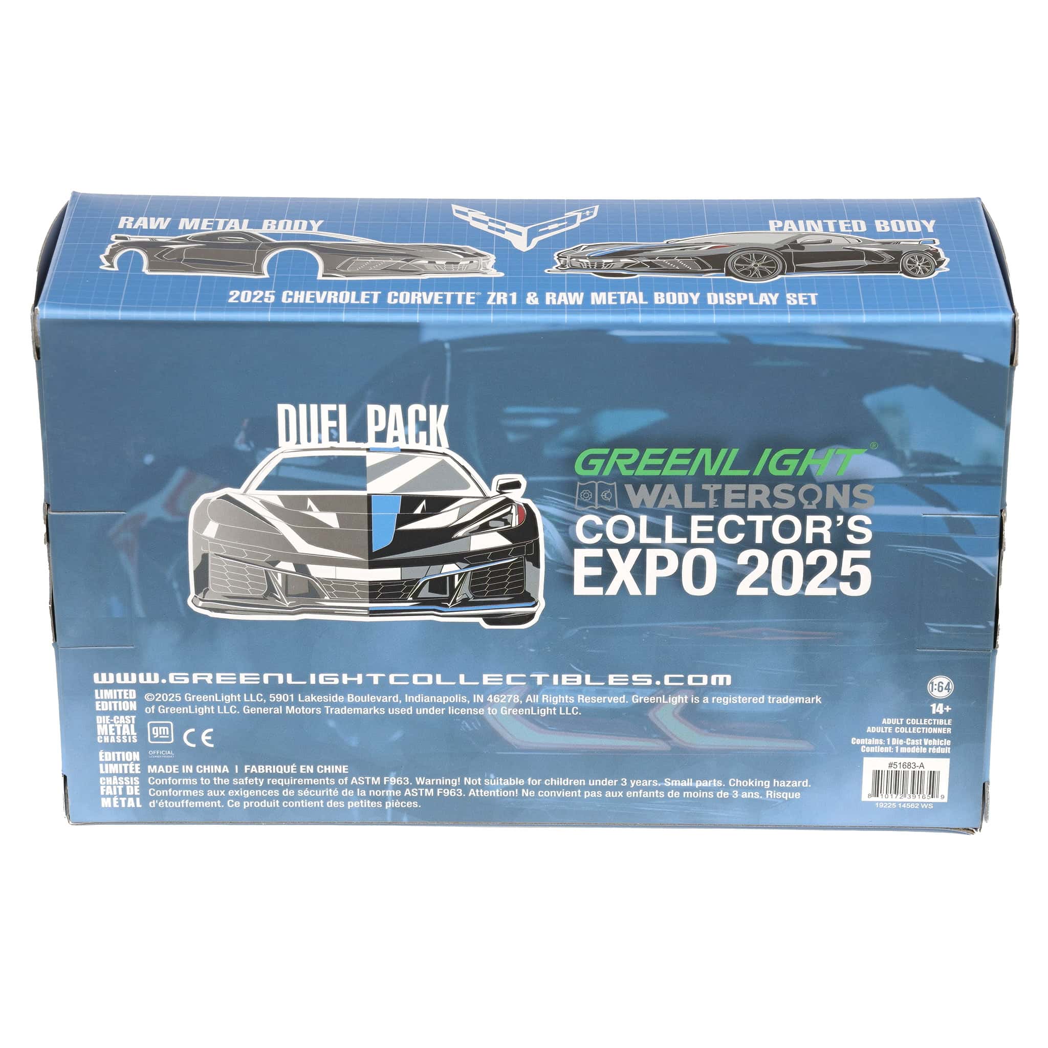 1/64 2025 Chevrolet Corvette C8 ZR1 Raw Casting Dual Pack, 2025