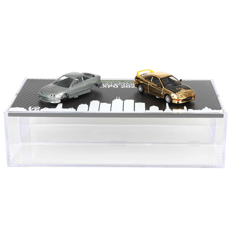 Gold Chrome Chase Unit ~ 1/64 2000 Honda Integra Type R Export Version Raw Casting Dual Pack, 2025 GreenLight Waltersons Product Expo Dinner Exclusive