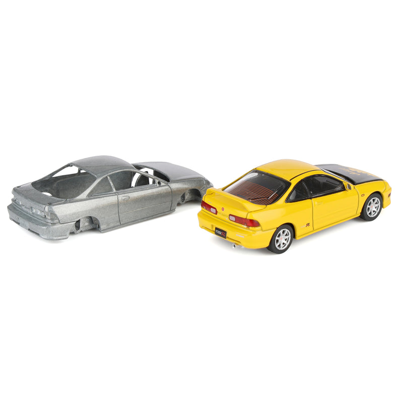 1/64 2000 Honda Integra Type R Export Version Raw Casting Dual Pack, Phoenix Yellow, 2025 GreenLight Waltersons Product Expo Dinner Exclusive
