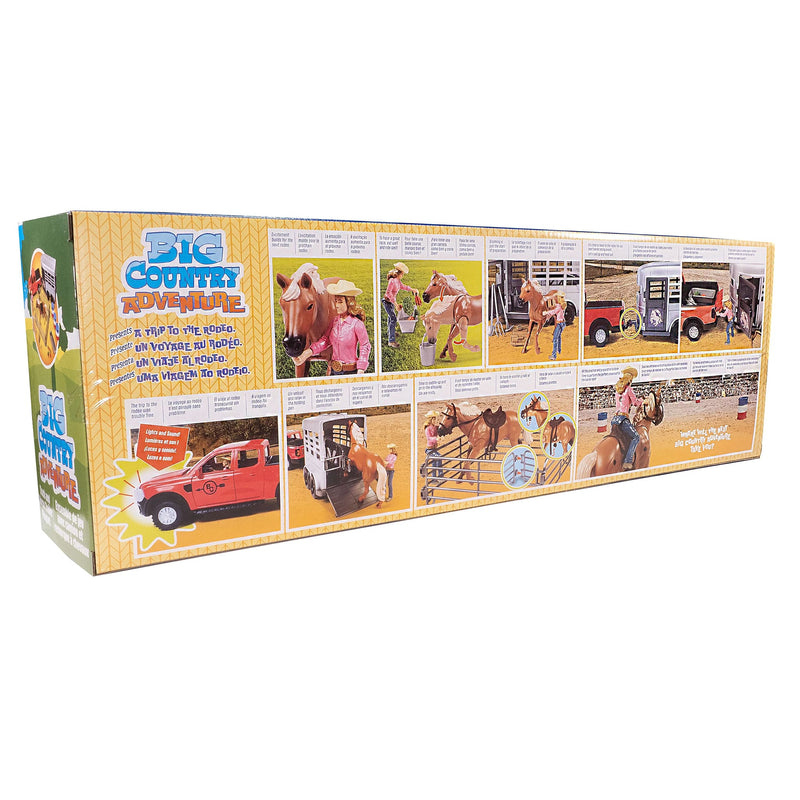 1/20 24-Piece Pickup Truck & Horse Trailer Playset with Accessories by Big Country Toys