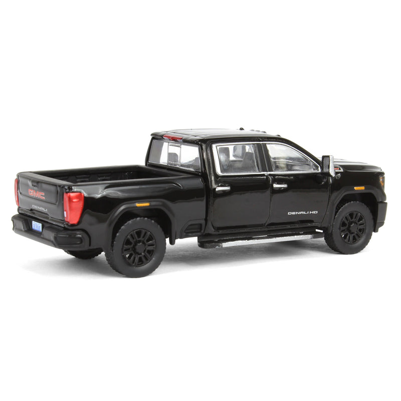1/64 2022 GMC Sierra 2500 Denali Pickup Truck, Onyx Black (2nd Edition) by GreenLight Collectibles