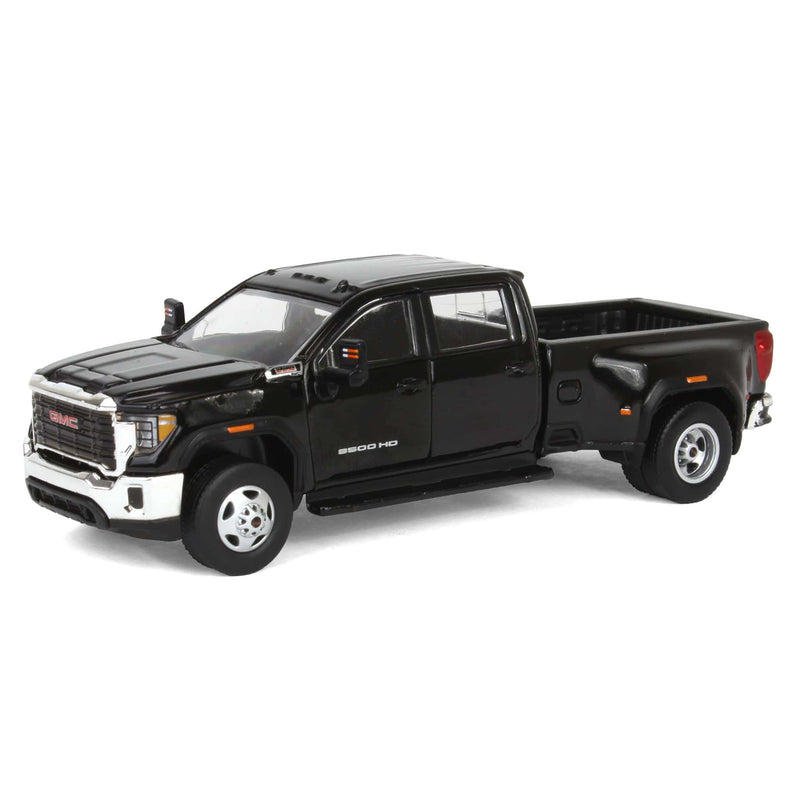 1/64 2022 GMC Sierra 3500 Denali Dually Pickup Truck, Onyx Black (2nd Edition) by GreenLight Collectibles