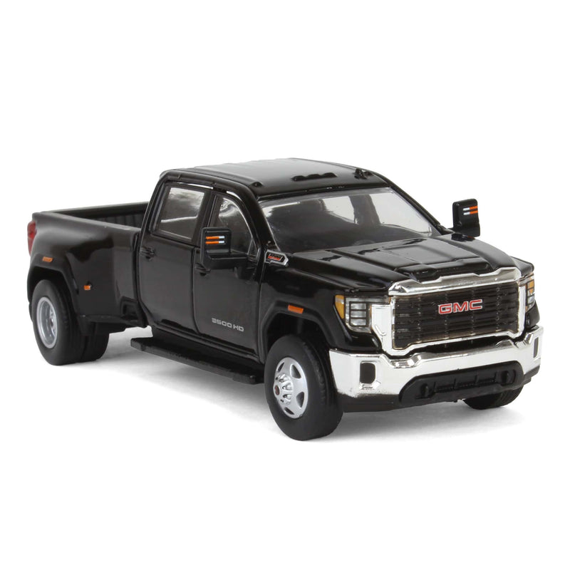 1/64 2022 GMC Sierra 3500 Denali Dually Pickup Truck, Onyx Black (2nd Edition) by GreenLight Collectibles