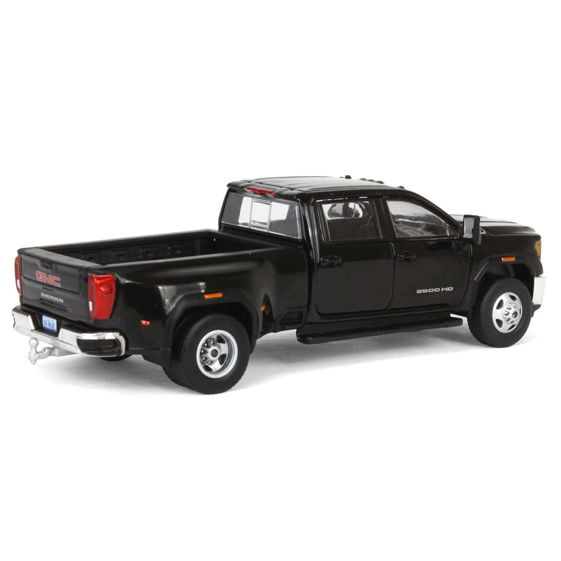 1/64 2022 GMC Sierra 3500 Denali Dually Pickup Truck, Onyx Black (2nd Edition) by GreenLight Collectibles