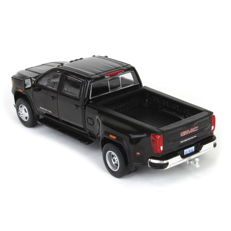 1/64 2022 GMC Sierra 3500 Denali Dually Pickup Truck, Onyx Black (2nd Edition) by GreenLight Collectibles