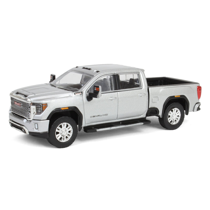 1/64 2022 GMC Sierra 2500 Denali Pickup Truck, Quicksilver Metallic (2nd Edition) by GreenLight Collectibles