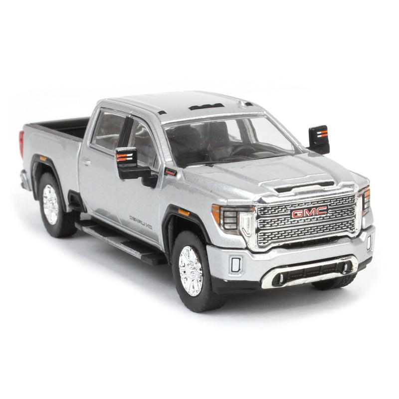 1/64 2022 GMC Sierra 2500 Denali Pickup Truck, Quicksilver Metallic (2nd Edition) by GreenLight Collectibles