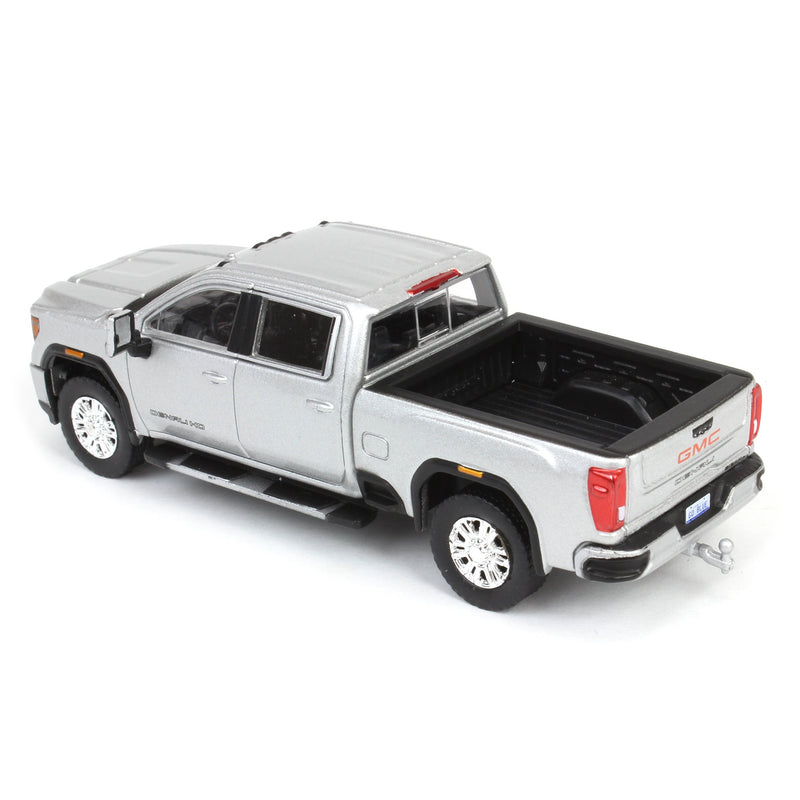 1/64 2022 GMC Sierra 2500 Denali Pickup Truck, Quicksilver Metallic (2nd Edition) by GreenLight Collectibles