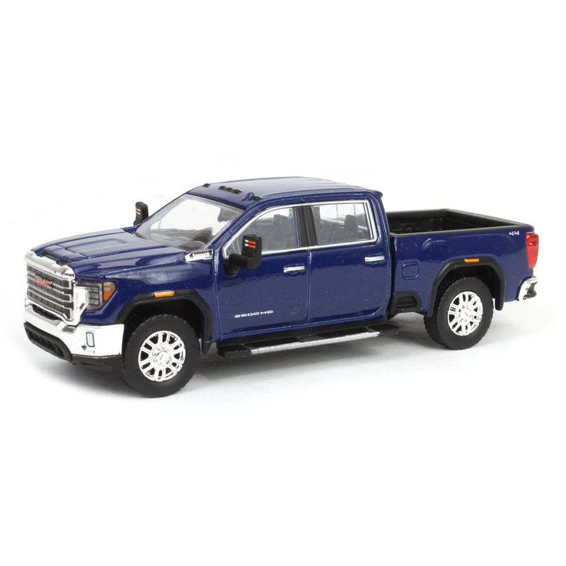 1/64 2022 GMC Sierra 3500 Denali Pickup Truck, Pacific Blue (2nd Edition) by GreenLight Collectibles