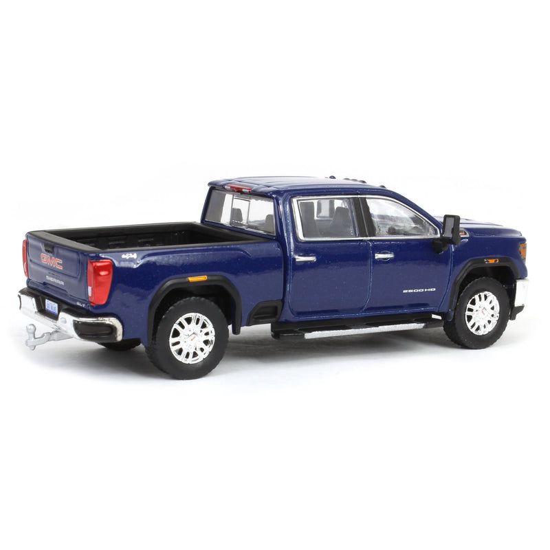 1/64 2022 GMC Sierra 3500 Denali Pickup Truck, Pacific Blue (2nd Edition) by GreenLight Collectibles