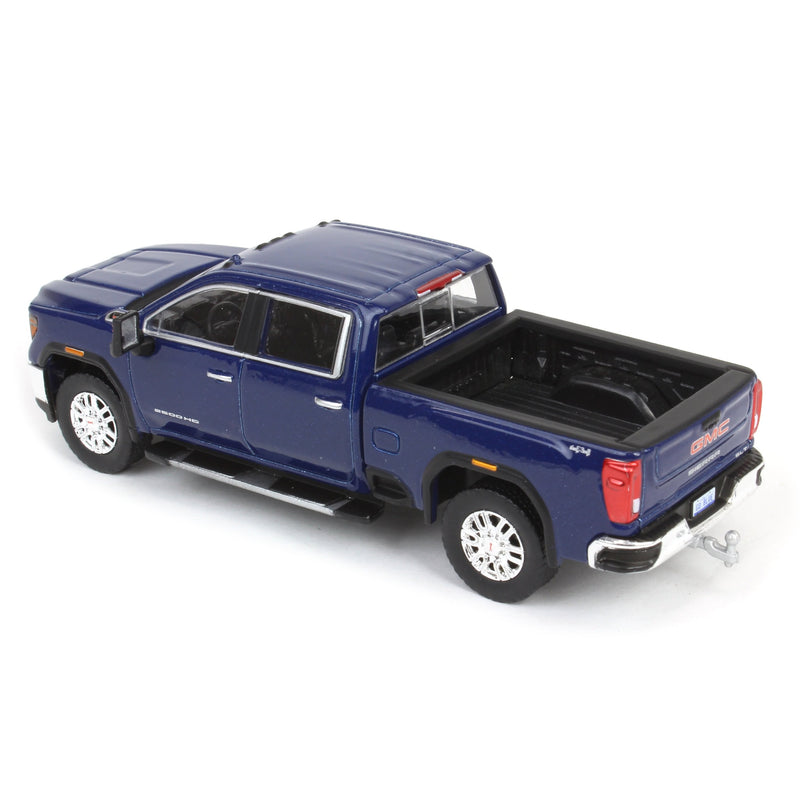 1/64 2022 GMC Sierra 3500 Denali Pickup Truck, Pacific Blue (2nd Edition) by GreenLight Collectibles