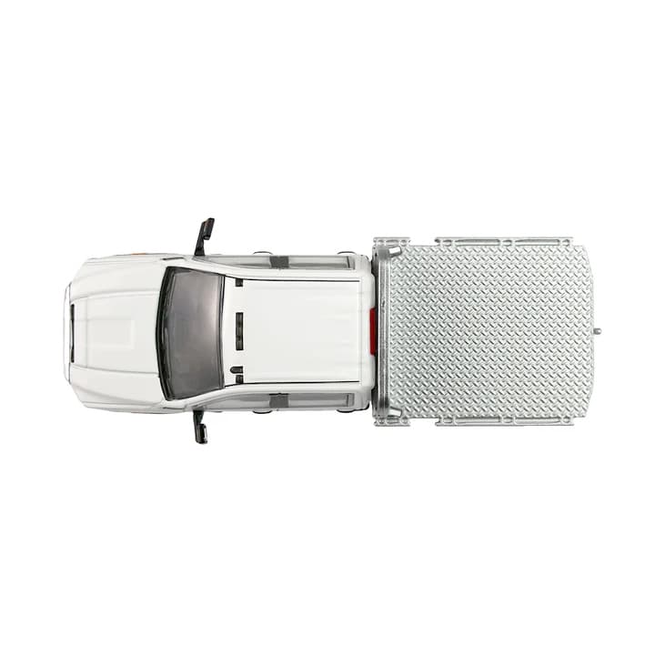 1/64 2022 GMC Sierra 3500 Pro Flatbed Pickup Truck in Summit White by GreenLight Collectibles, Dealer Exclusive