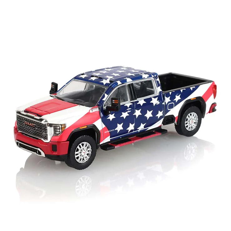 1/64 2022 GMC Sierra Denali 2500HD, Stars & Stripes USA 250, Dealer Exclusive