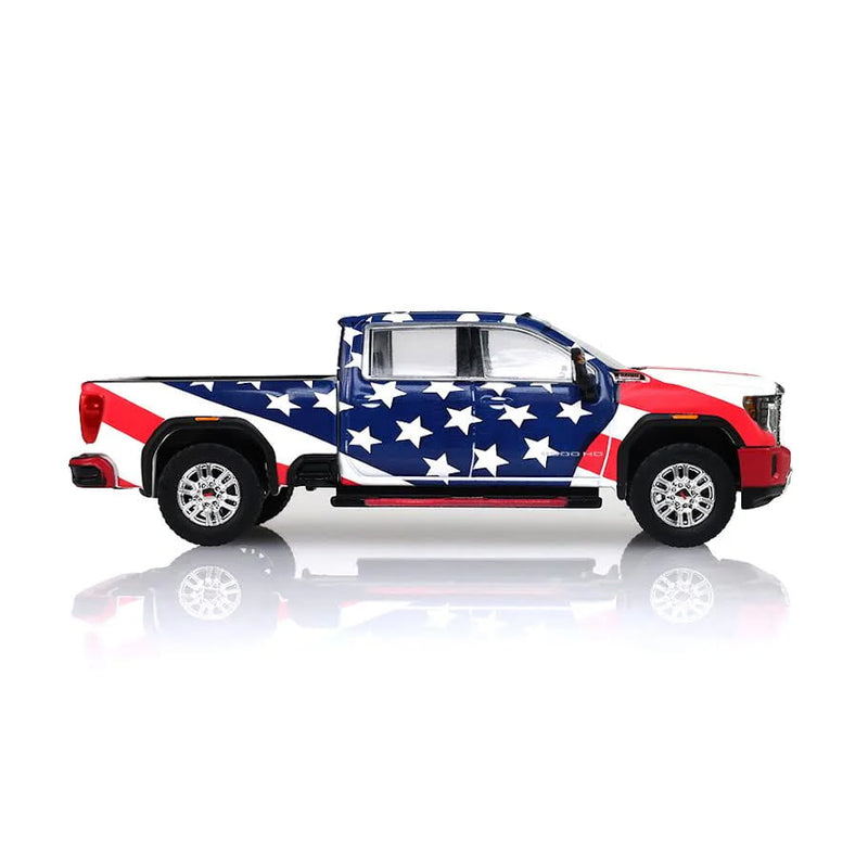 1/64 2022 GMC Sierra Denali 2500HD, Stars & Stripes USA 250, Dealer Exclusive