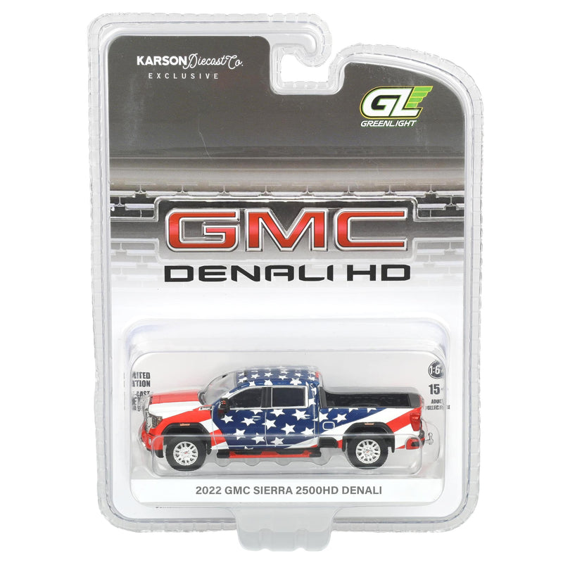1/64 2022 GMC Sierra Denali 2500HD, Stars & Stripes USA 250, Dealer Exclusive