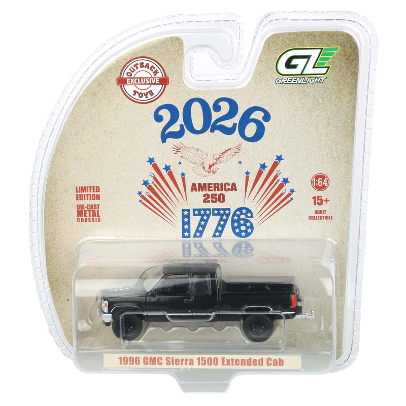 1/64 1996 GMC Sierra Pickup Truck, USA 250 Tribute, Outback Toys Exclusive Limited to 1776