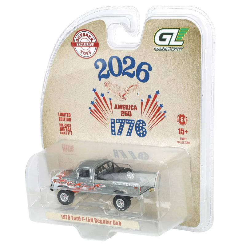 Raw Chase Unit ~ 1/64 Lifted 1976 Ford F-150 Pickup Truck, USA 250 Tribute, Outback Toys Exclusive Limited to 37 Units