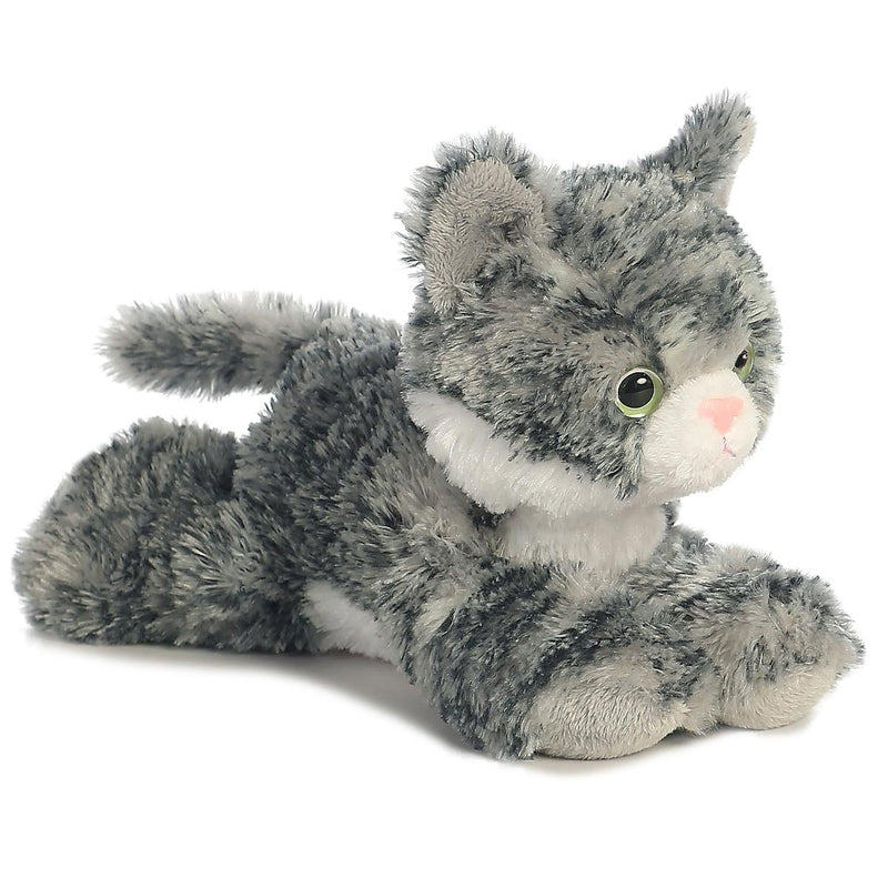 8" Lily Grey Tabby Cat Mini Flopsie Plush Animal by Aurora