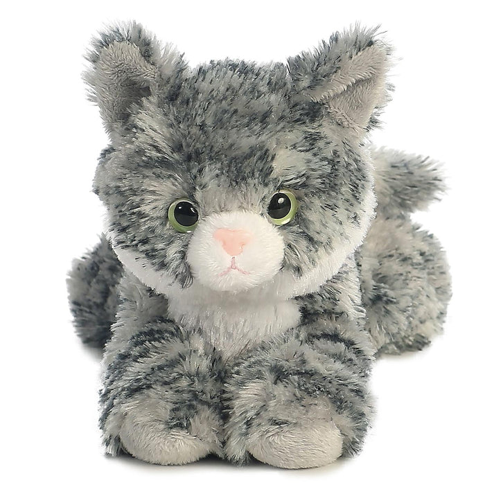 8" Lily Grey Tabby Cat Mini Flopsie Plush Animal by Aurora