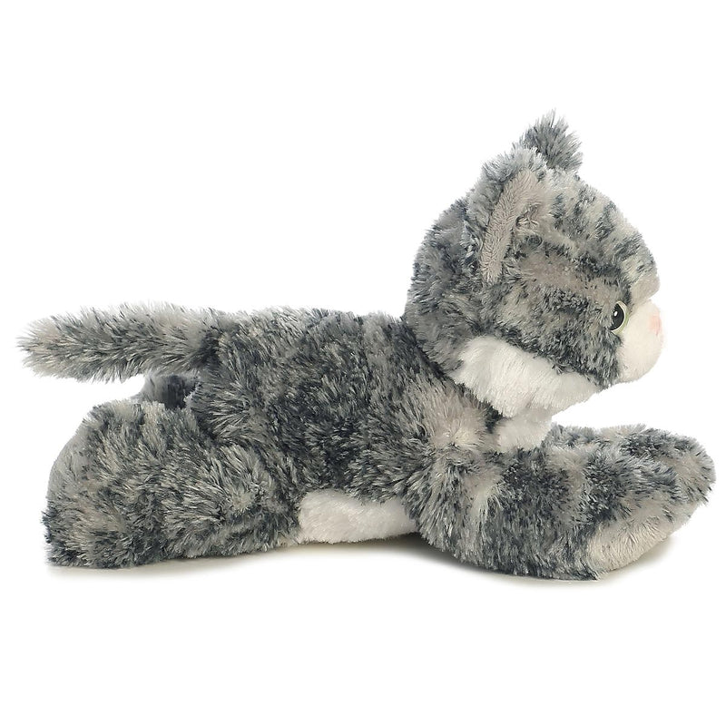 8" Lily Grey Tabby Cat Mini Flopsie Plush Animal by Aurora