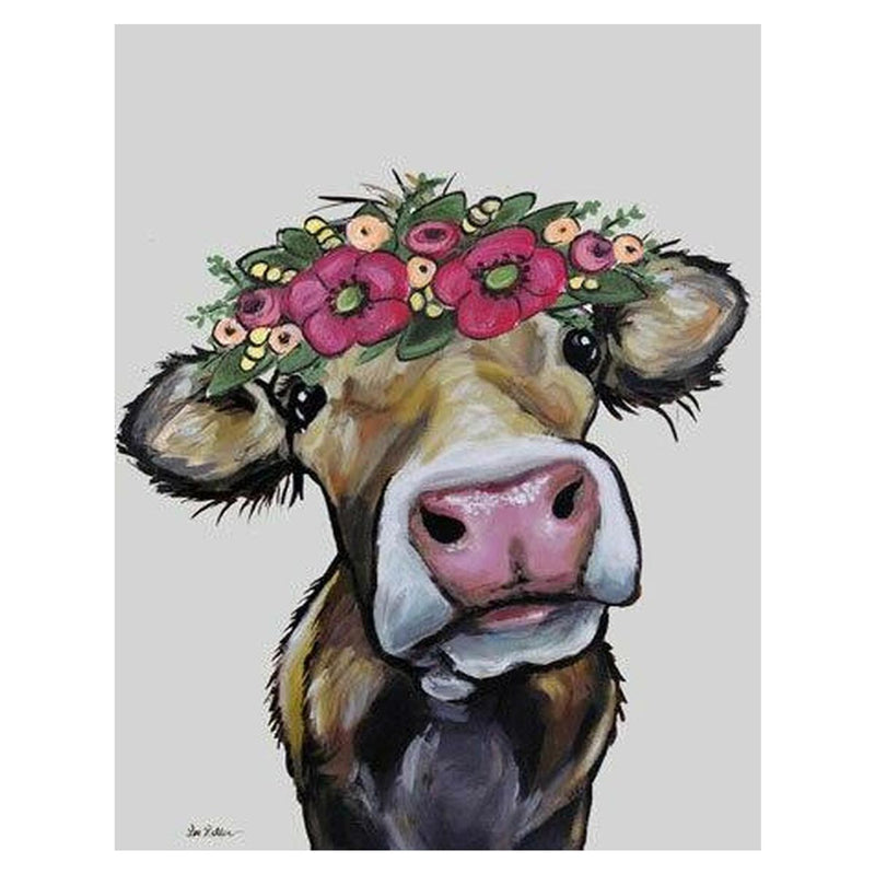 Hazel the Cow 16" x 12.5" Tin Sign