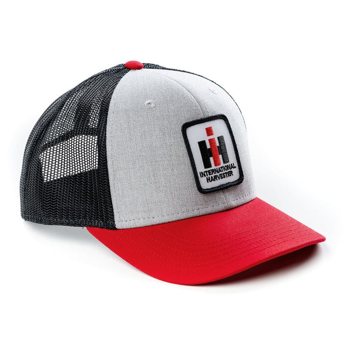 Heather Gray with Red Brim and Black Mesh IH Logo Hat